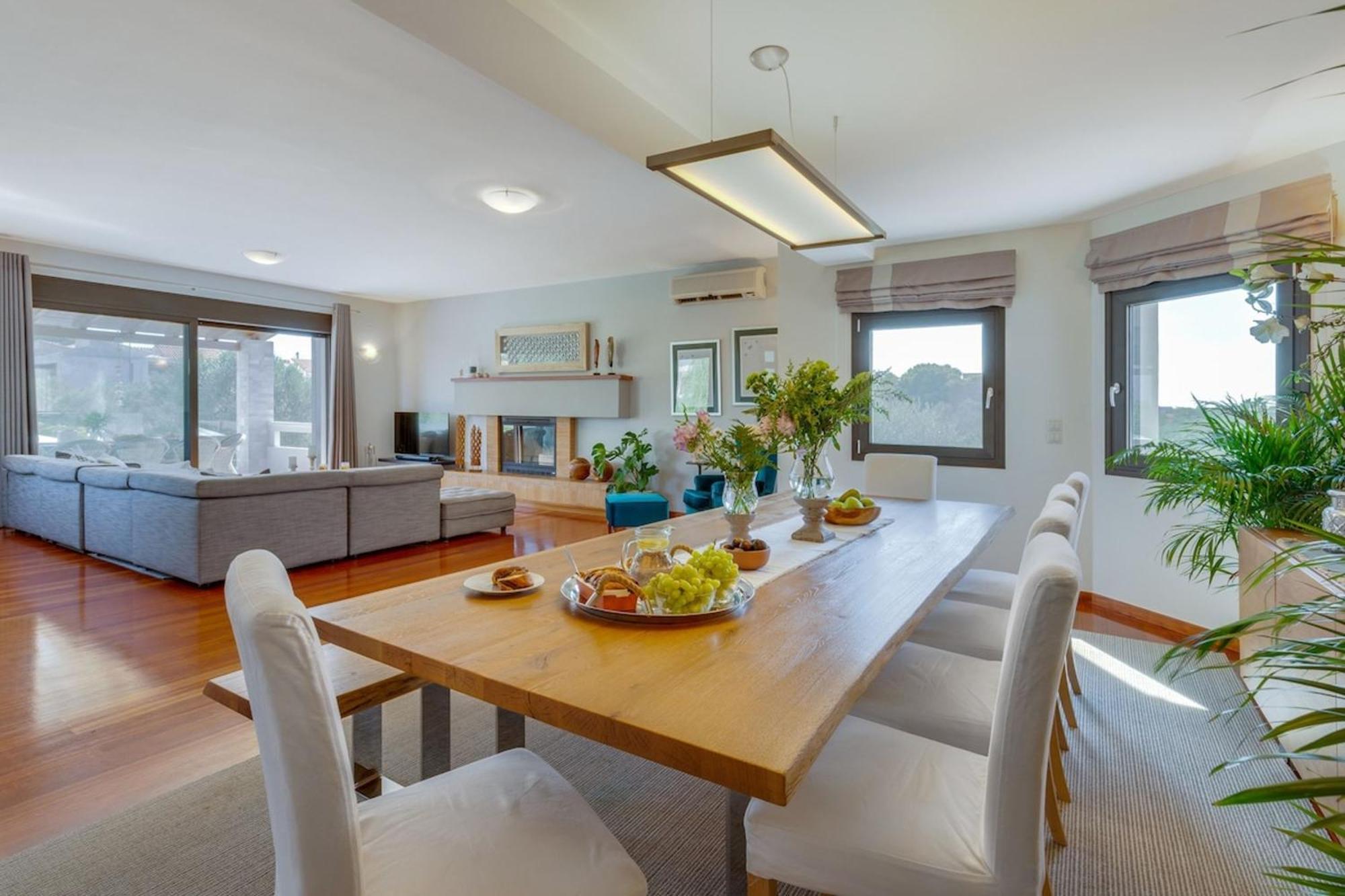 Villa Ampelaki - Premium Villa With Heated Pool กูนูปิเดียนา ภายนอก รูปภาพ