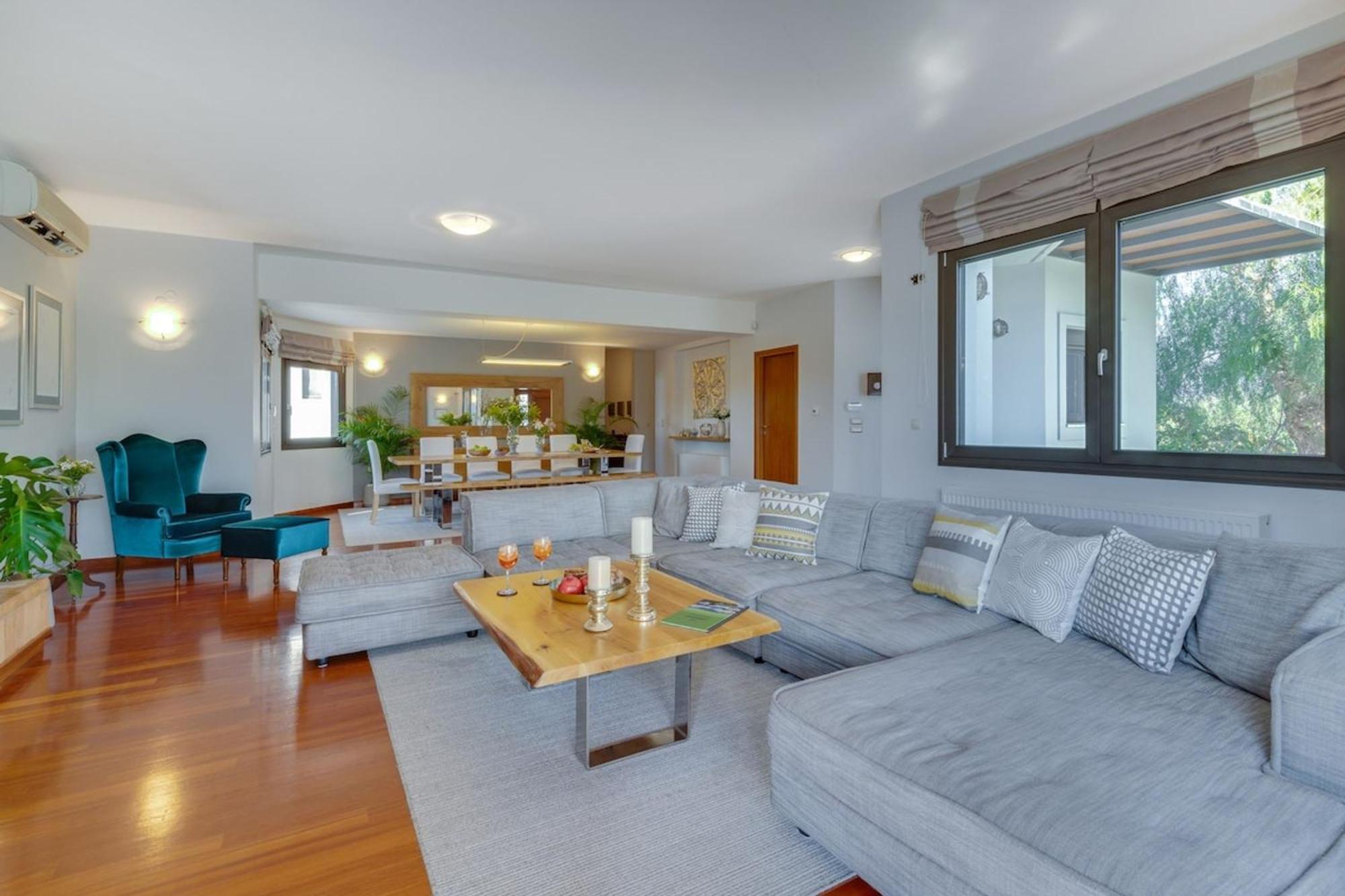 Villa Ampelaki - Premium Villa With Heated Pool กูนูปิเดียนา ภายนอก รูปภาพ